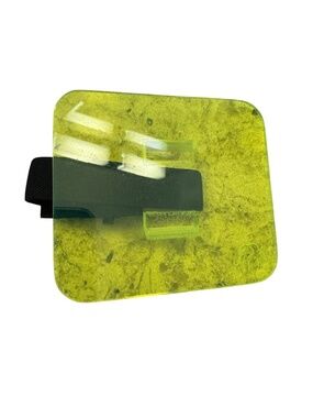 Neon yellow Drunk Elephant Makeup wrist palette - wearable -hands free tool